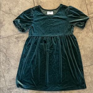 Old Navy Teal Velvet Casual Dress